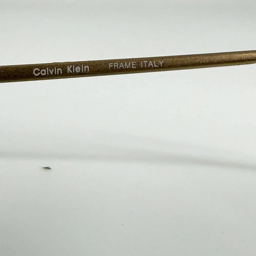 Calvin Klein CK 203 522 140 Gold Tortoise Round Eyeglasses Frames‎ Italy Vintage